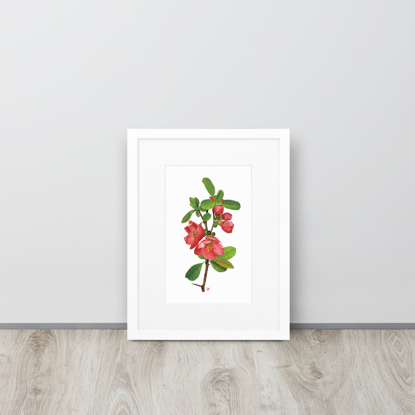 Chinese quince Matte Paper Framed Poster With Mat