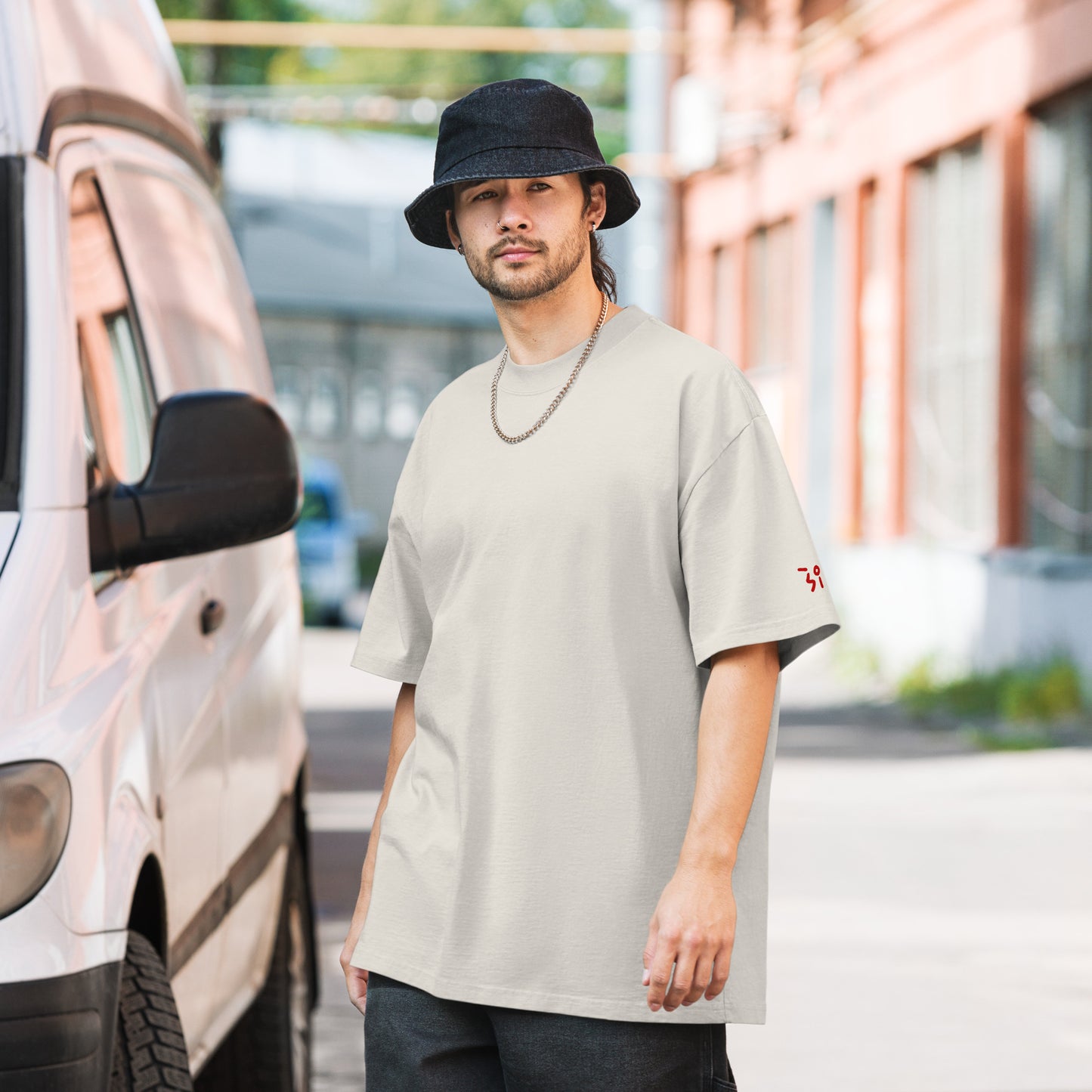 Pug Oversized faded t-shirt