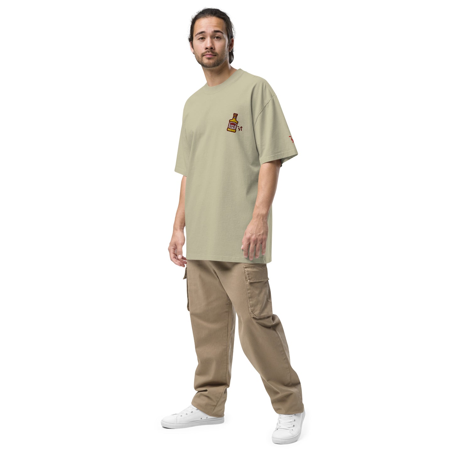 Whiskey Oversized faded t-shirt