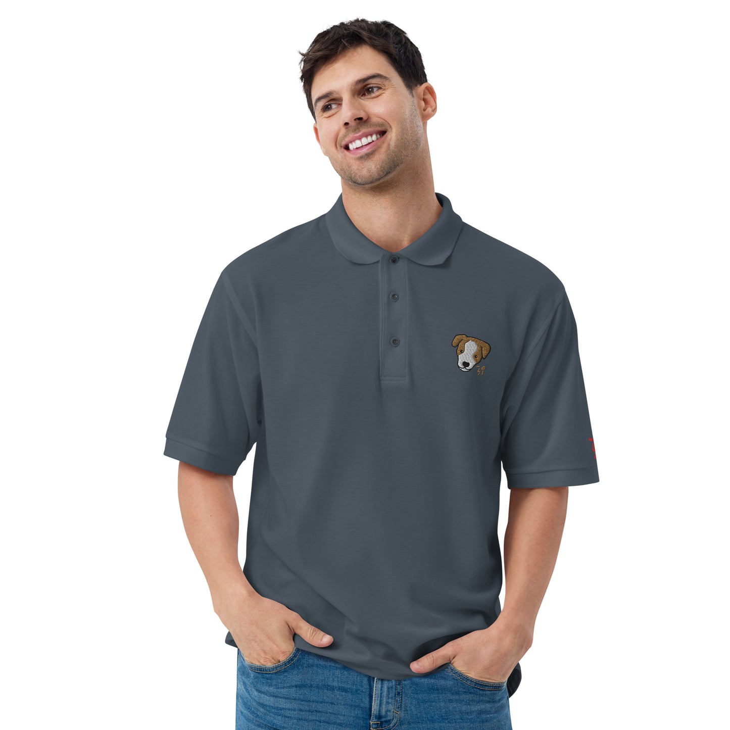 Jack Russell Terrier Men's Premium Polo
