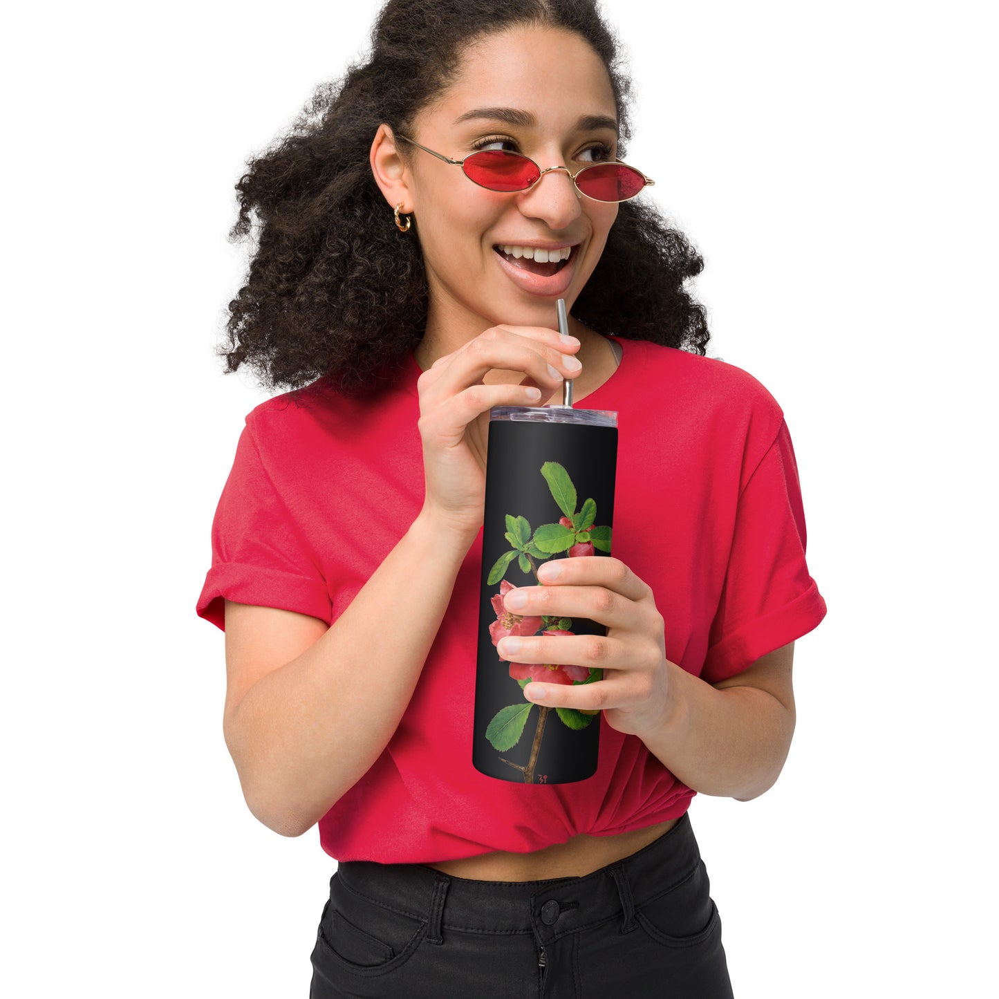 Chinese quince Stainless steel tumbler