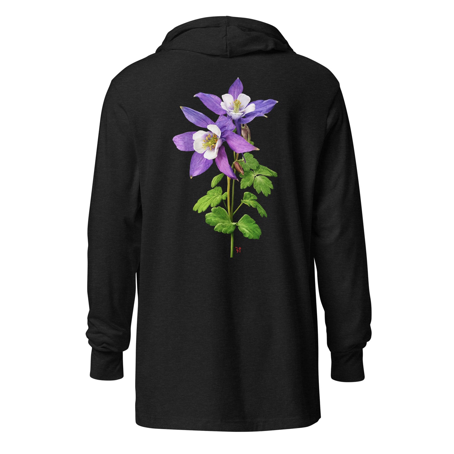 Columbine Hooded long-sleeve tee