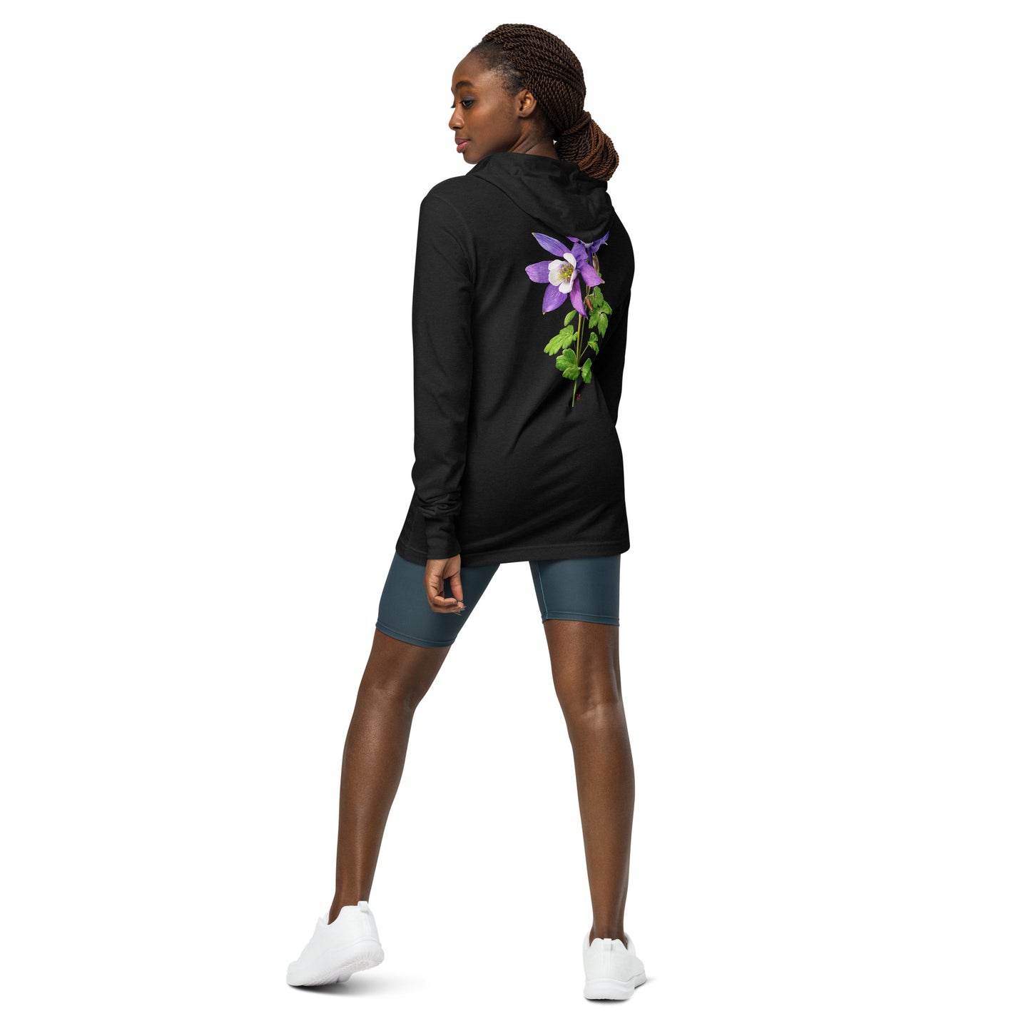 Columbine Hooded long-sleeve tee