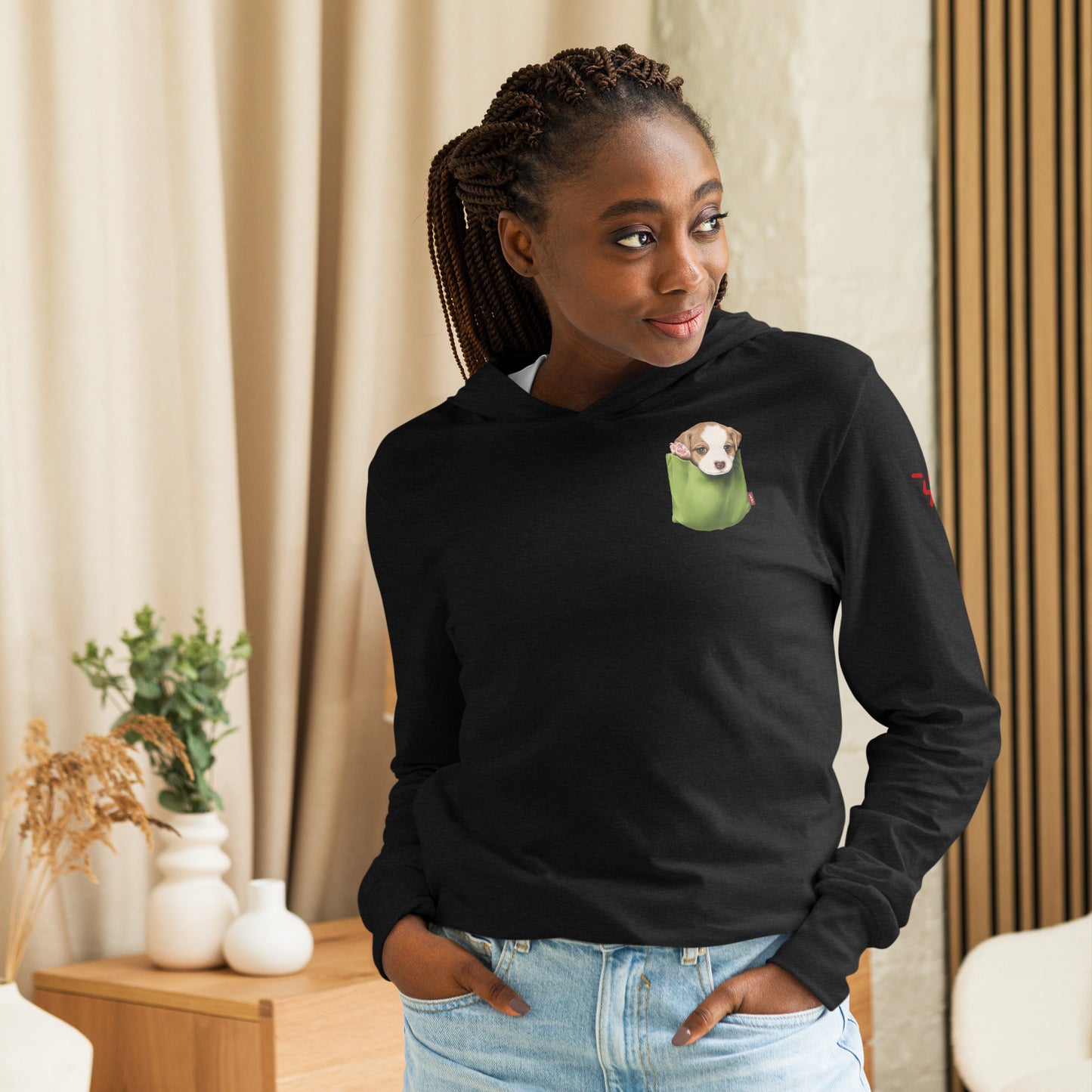 Jack Russell Terrier Hooded long-sleeve tee
