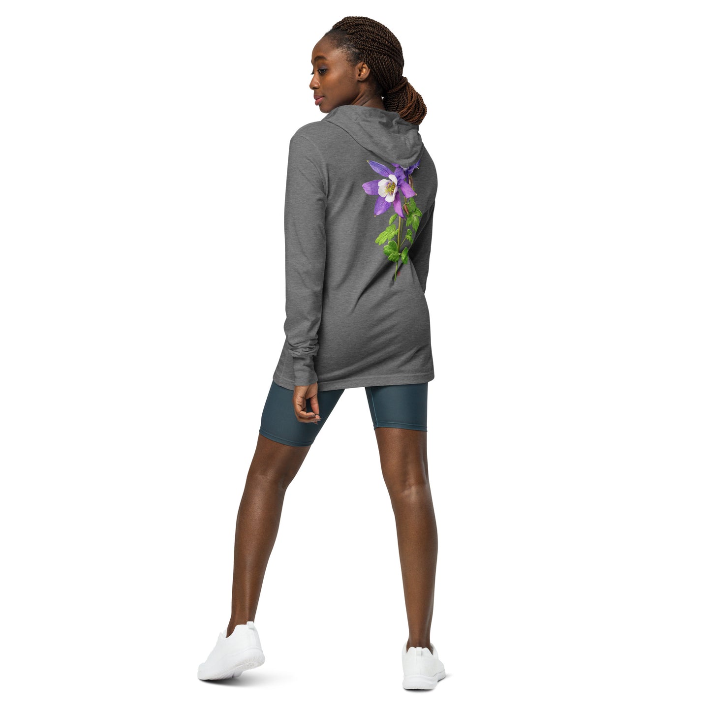 Columbine Hooded long-sleeve tee