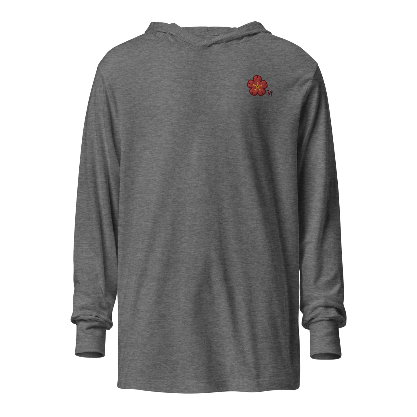 Chinese quince Hooded long-sleeve tee