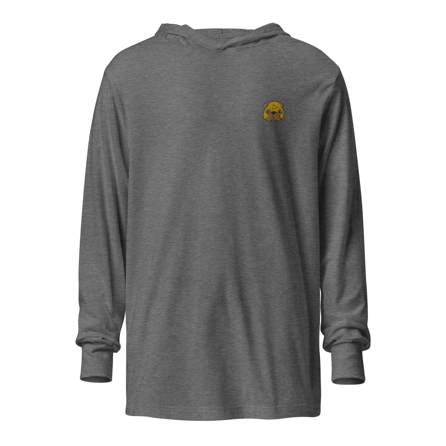 Pug Hooded long-sleeve tee