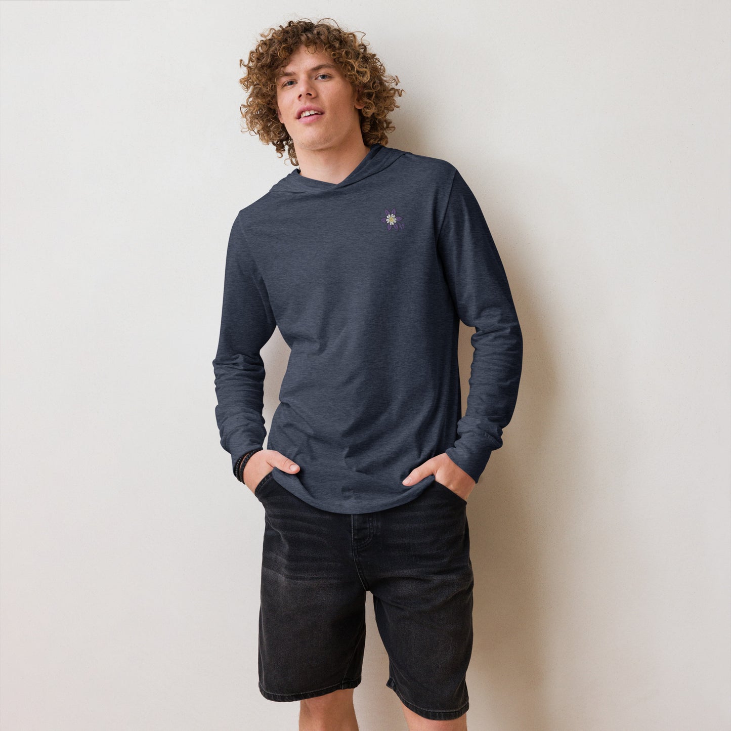Columbine Hooded long-sleeve tee