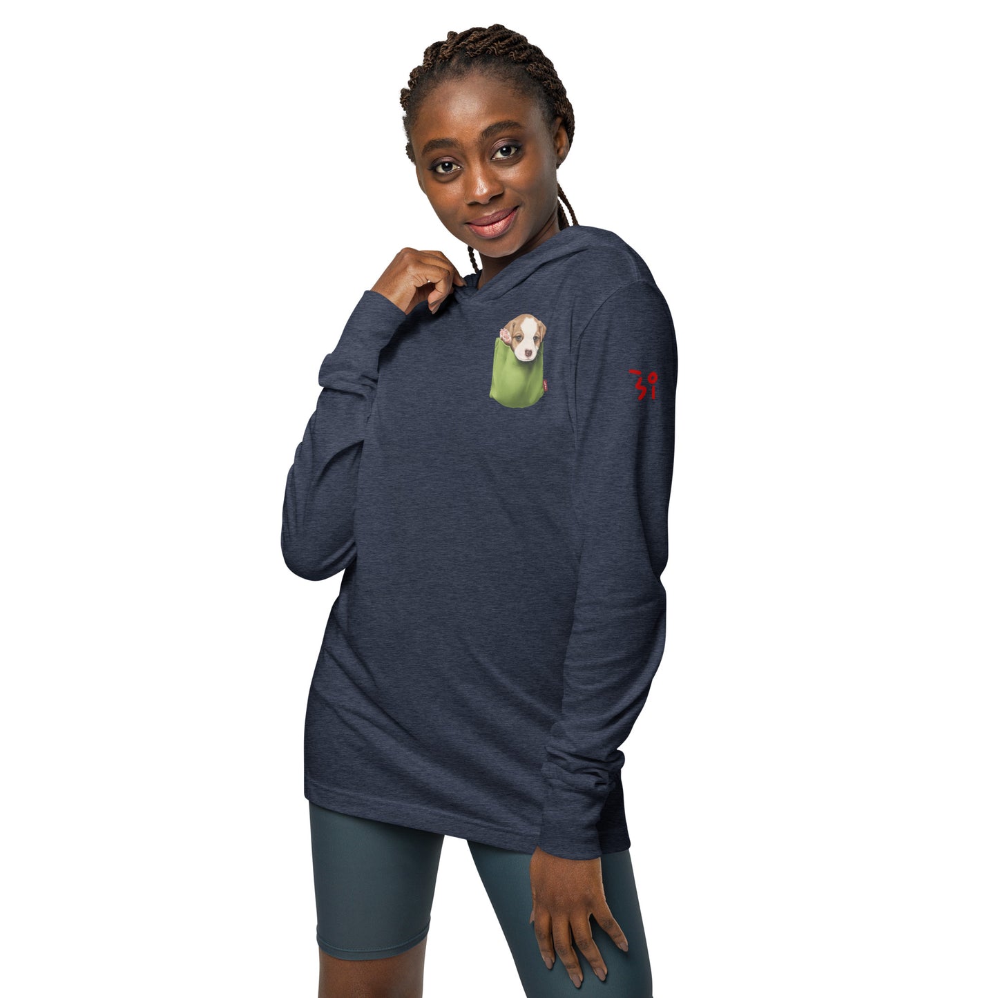 Jack Russell Terrier Hooded long-sleeve tee