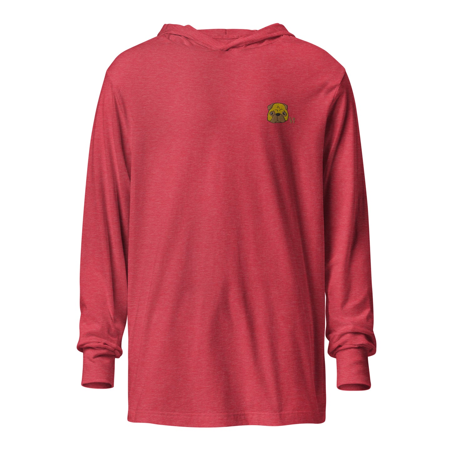 Pug Hooded long-sleeve tee