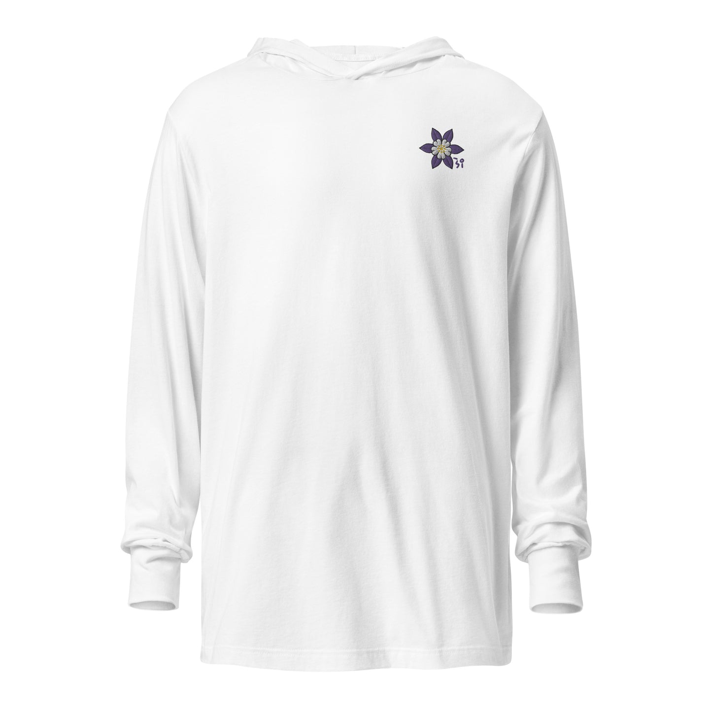 Columbine Hooded long-sleeve tee