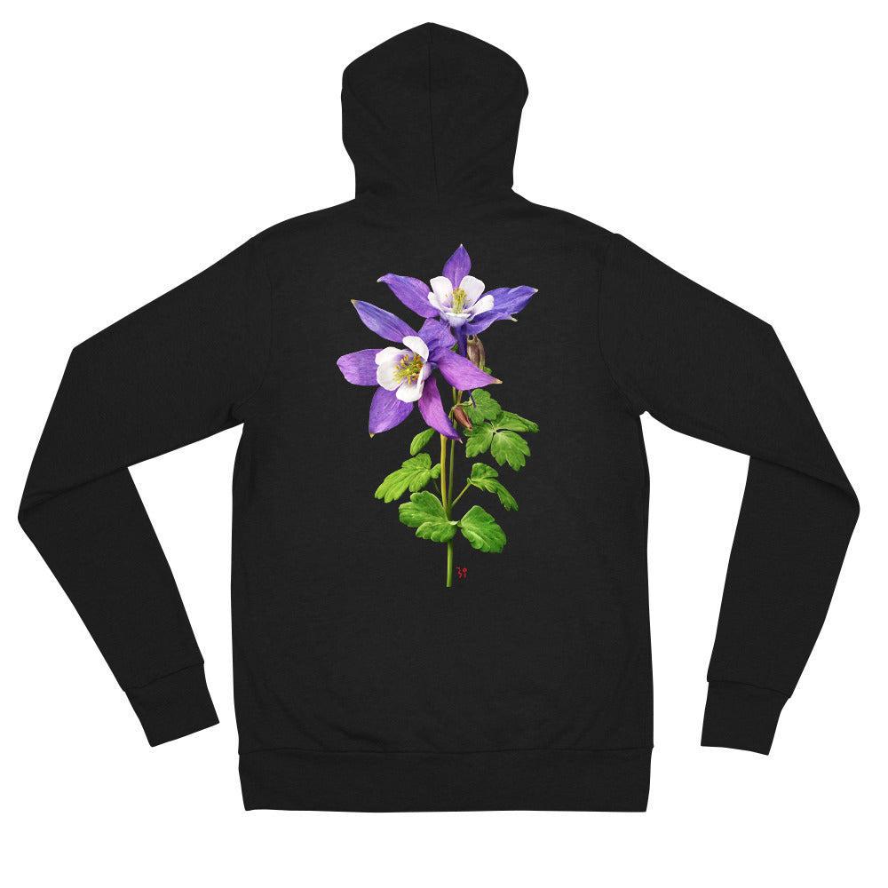 Columbine Unisex zip hoodie