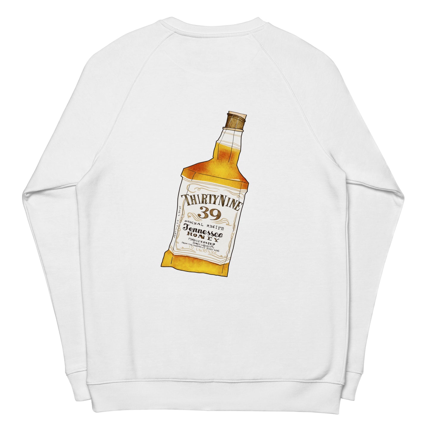 Whiskey Unisex organic raglan sweatshirt