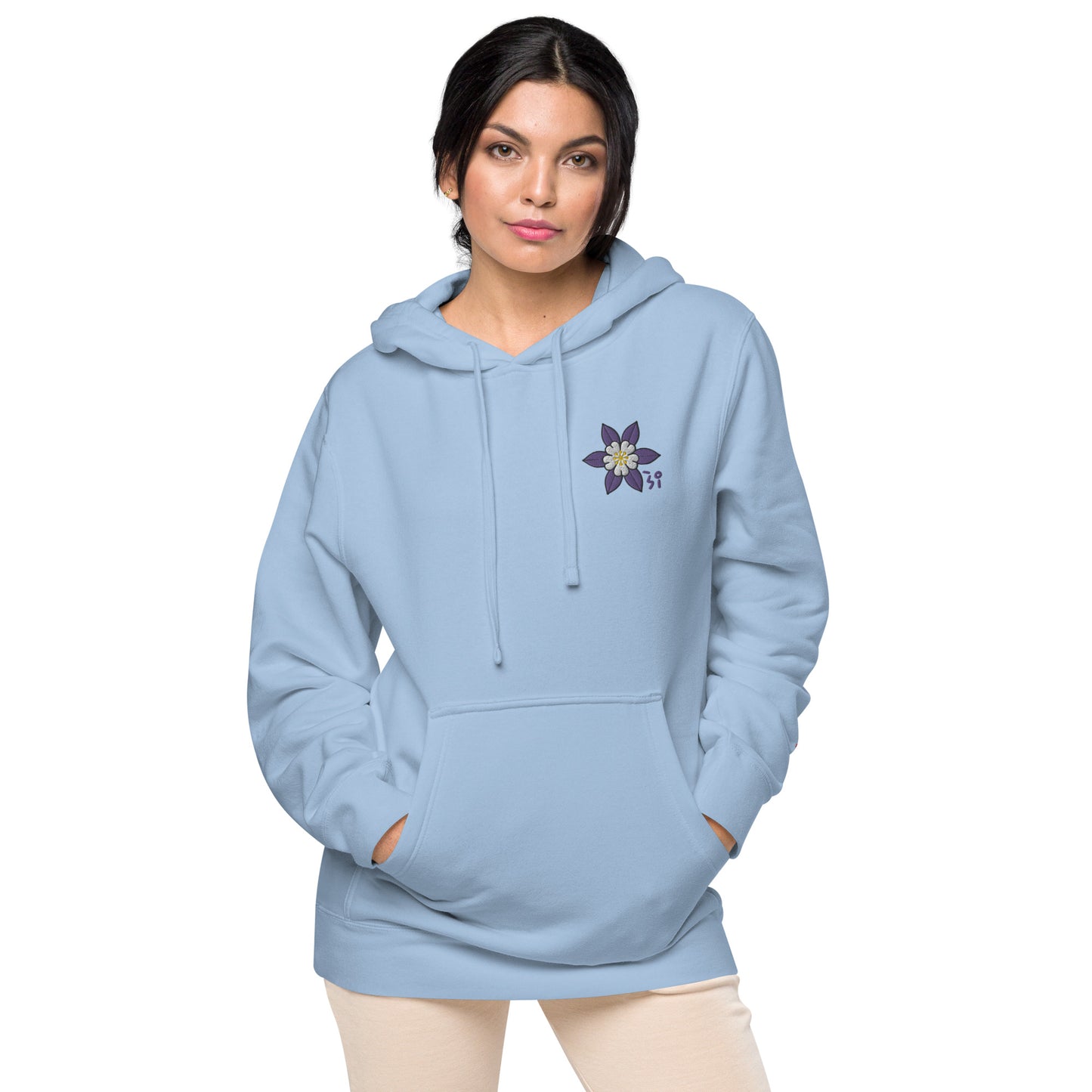 Columbine Unisex pigment-dyed hoodie