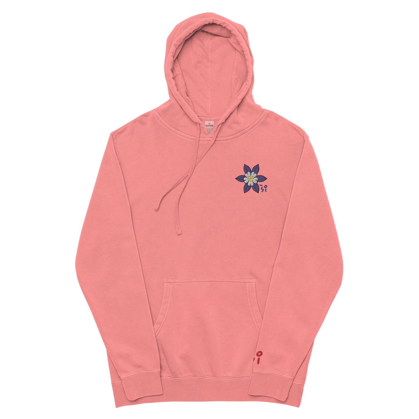 Columbine Unisex pigment-dyed hoodie