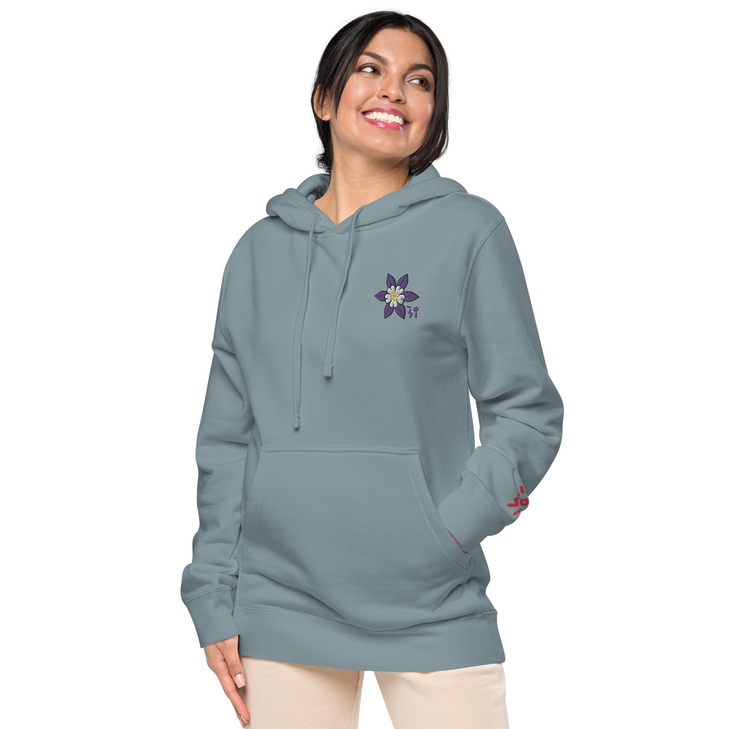 Columbine Unisex pigment-dyed hoodie
