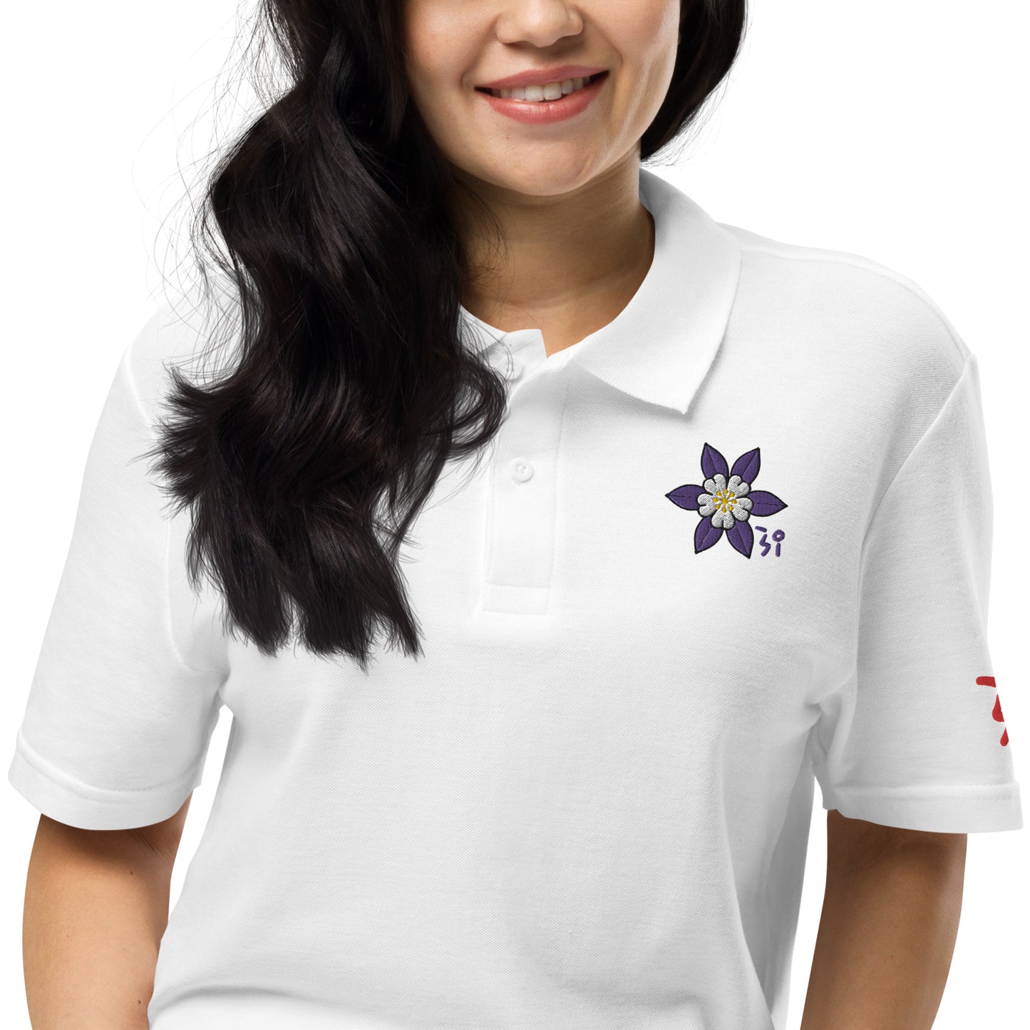 Columbine Unisex pique polo shirt
