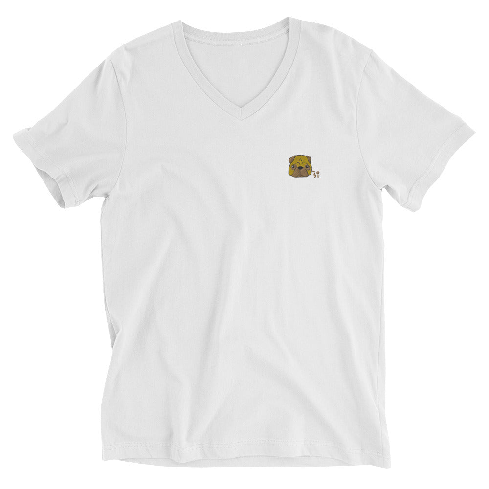 Pug Unisex Short Sleeve V-Neck T-Shirt