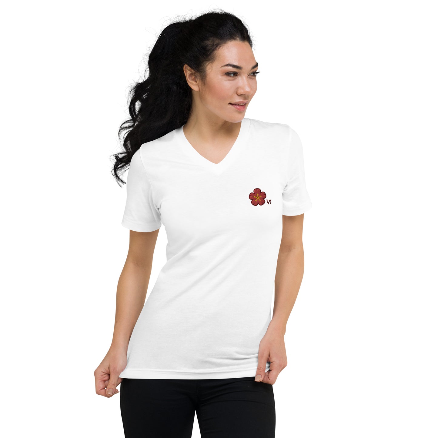Chinese quince Unisex Short Sleeve V-Neck T-Shirt