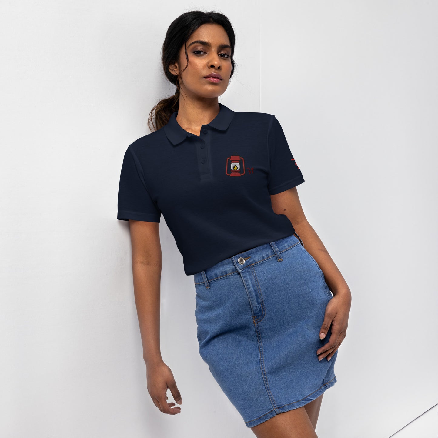 Camp lantern Women’s pique polo shirt