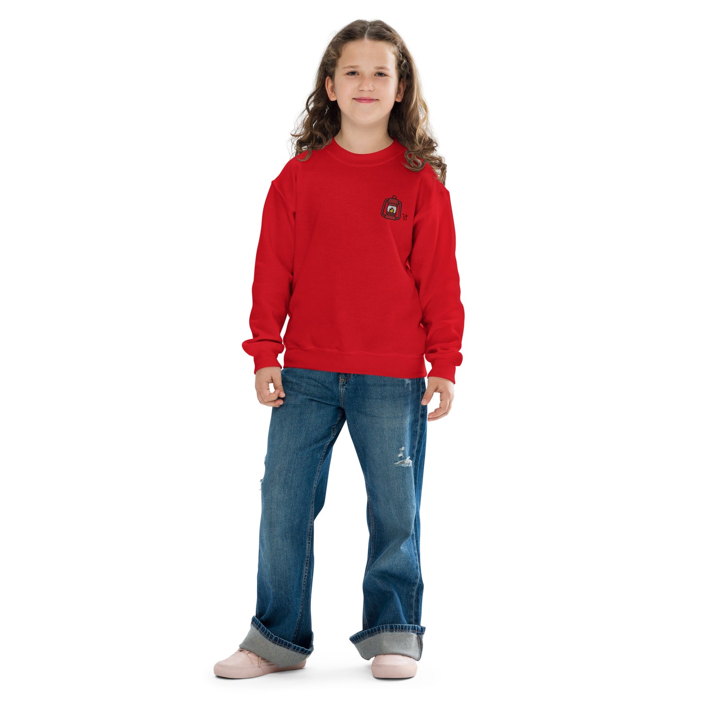 Camp lantern Youth crewneck sweatshirt