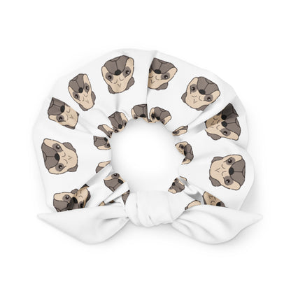 Pug Recycled Scrunchie