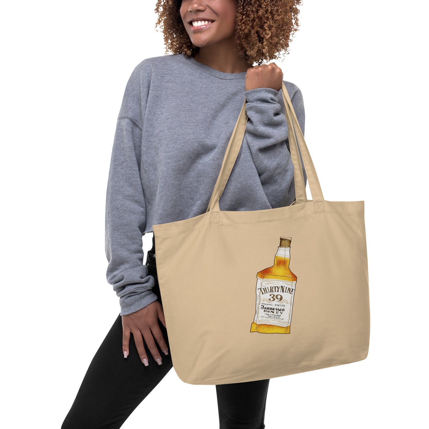 Whiskey Large organic tote bag