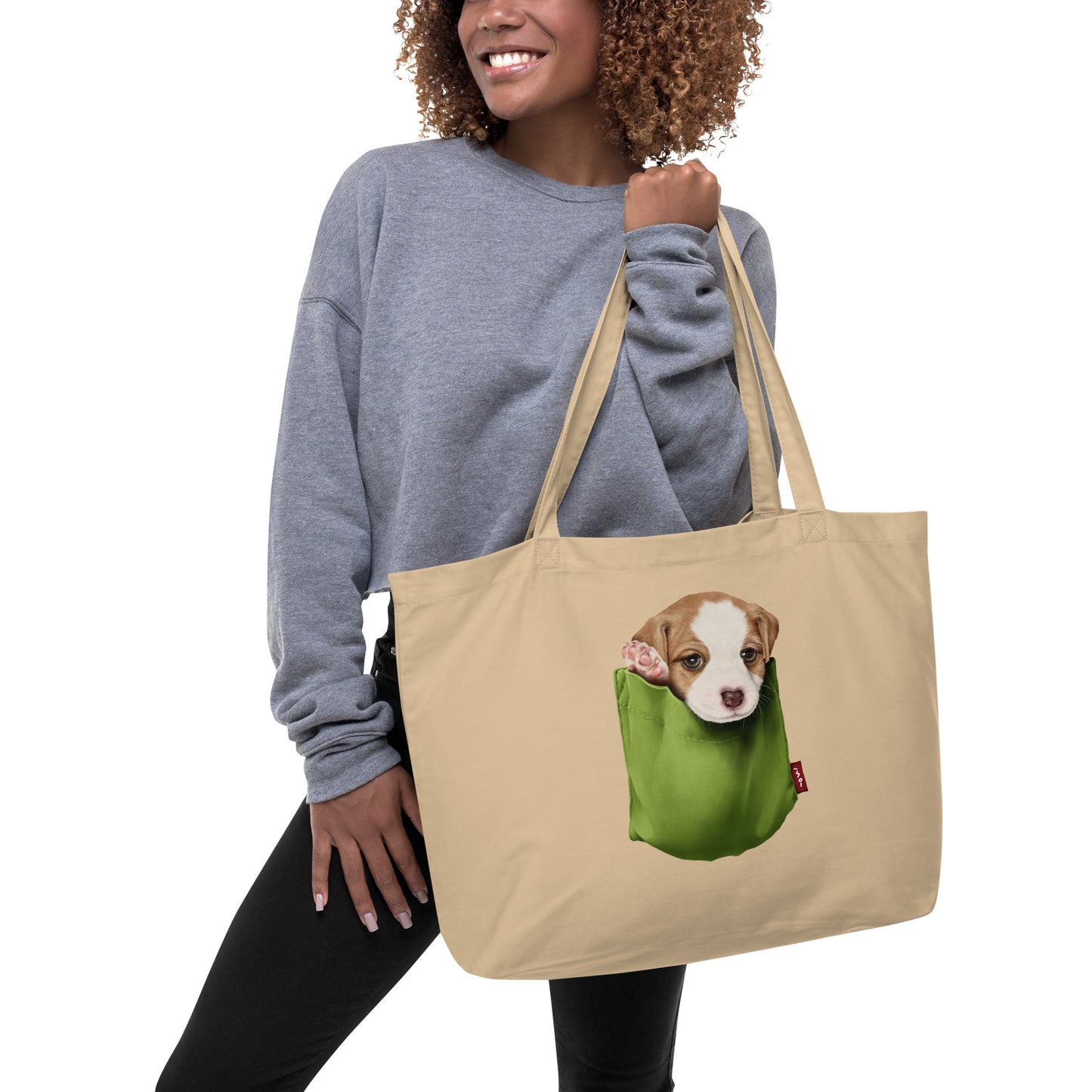 Jack Russell Terrier Large organic tote bag
