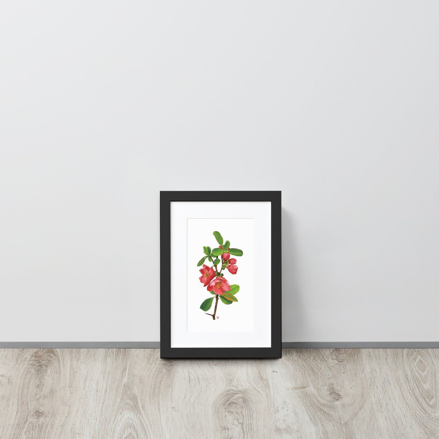 Chinese quince Matte Paper Framed Poster With Mat