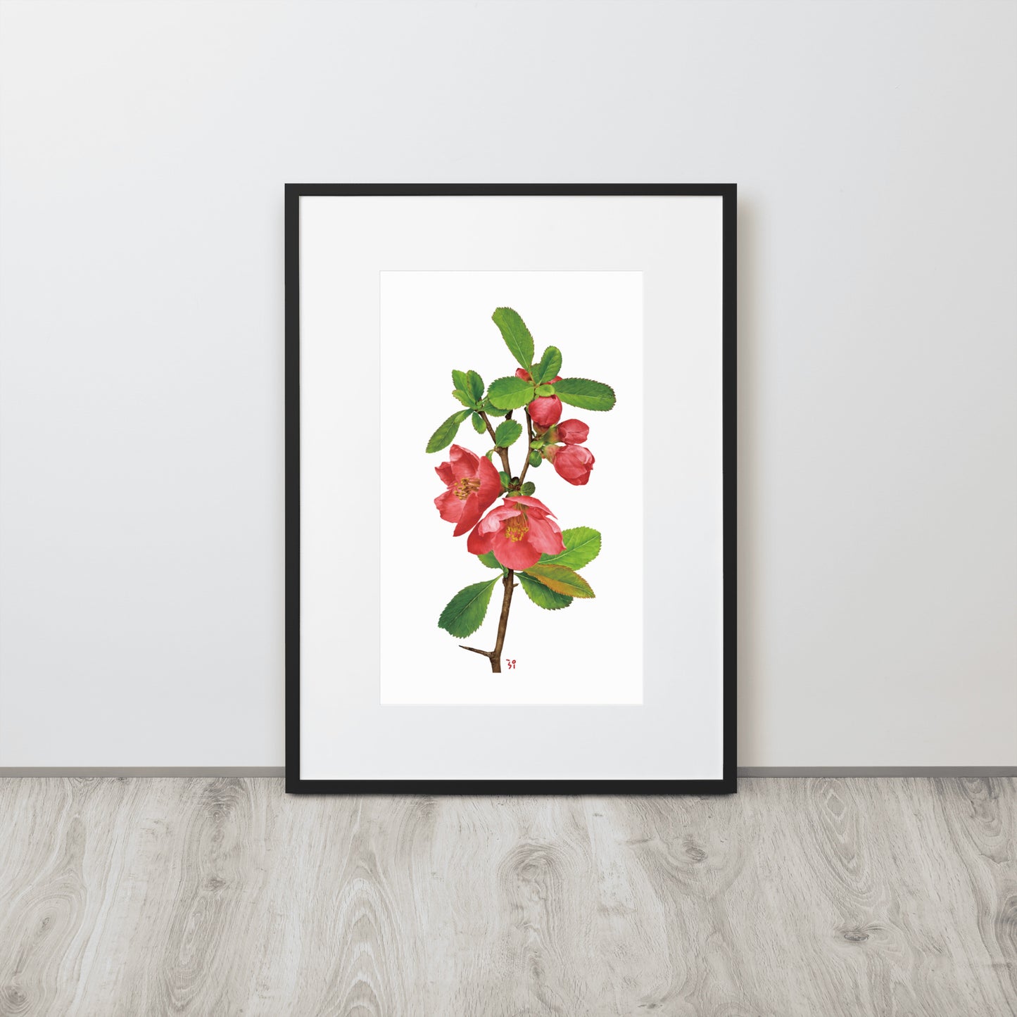 Chinese quince Matte Paper Framed Poster With Mat