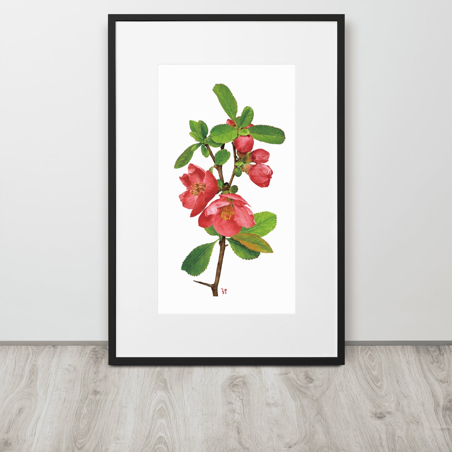 Chinese quince Matte Paper Framed Poster With Mat