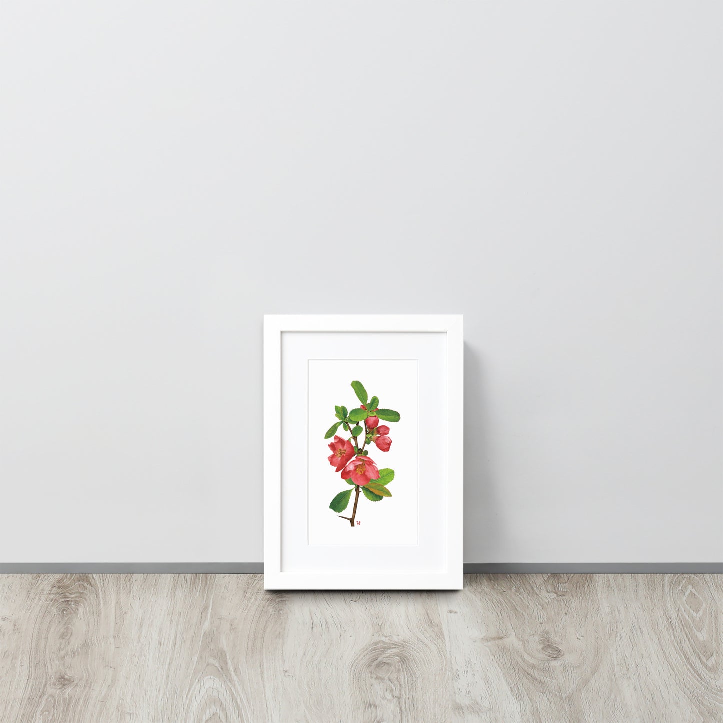 Chinese quince Matte Paper Framed Poster With Mat