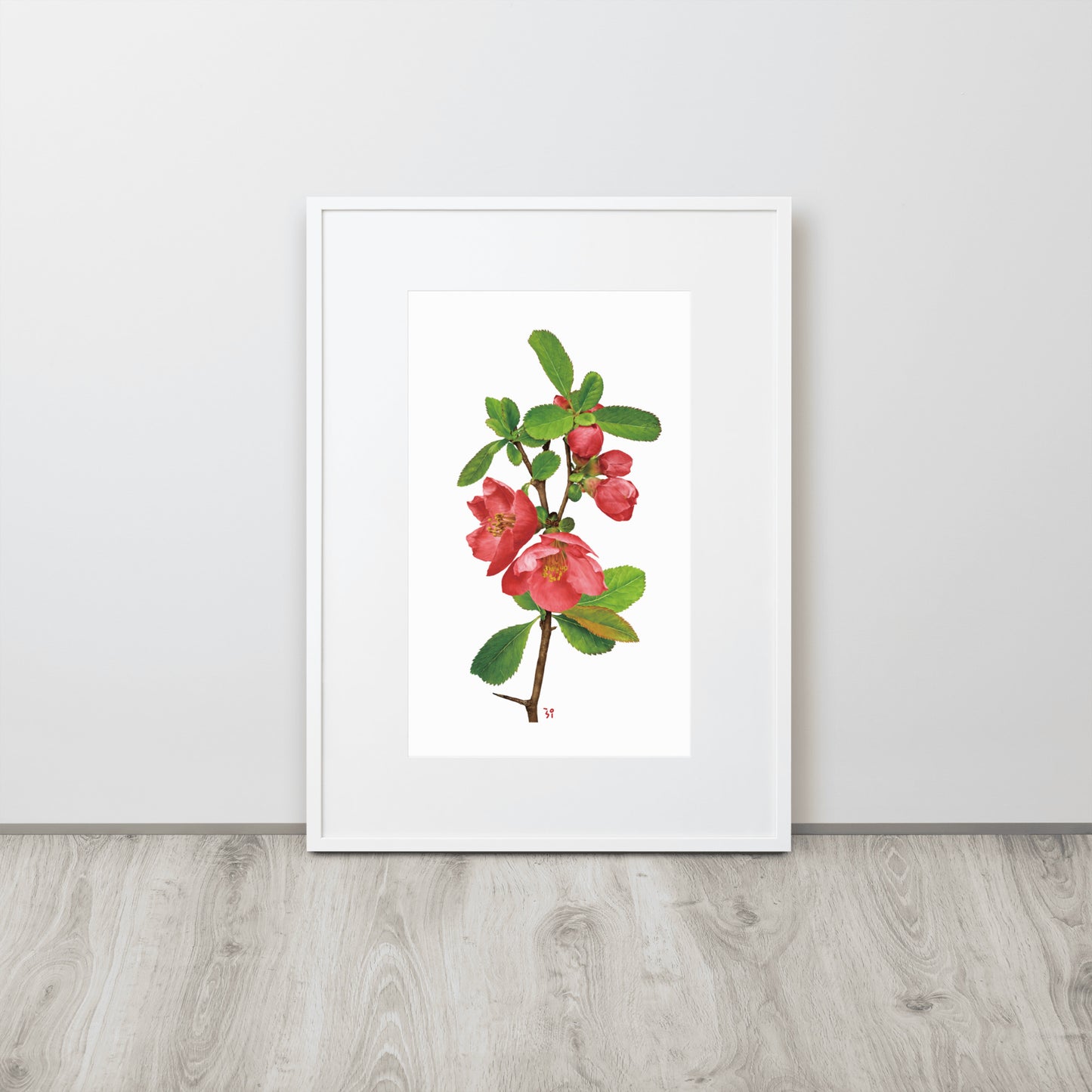 Chinese quince Matte Paper Framed Poster With Mat