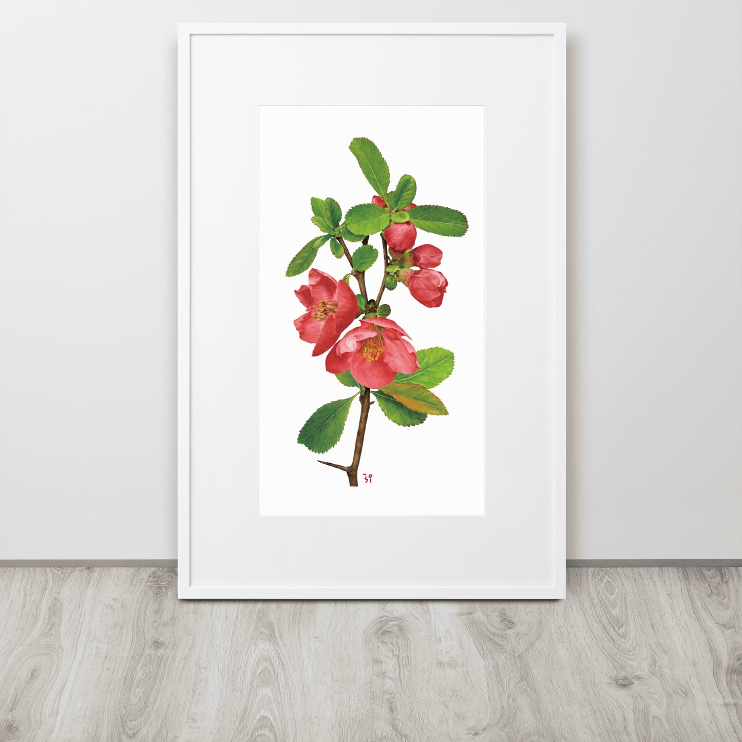 Chinese quince Matte Paper Framed Poster With Mat