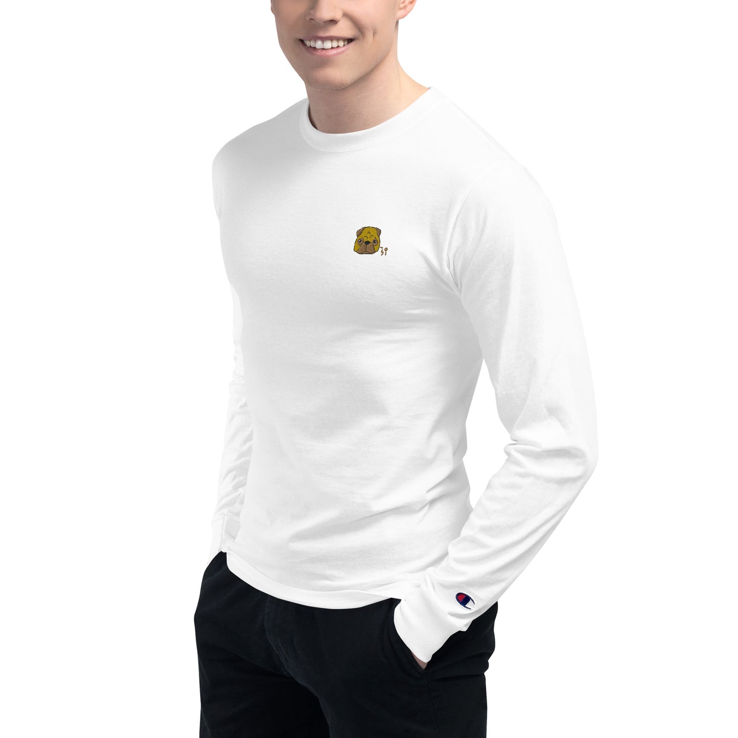 Pug Men's Champion Long Sleeve Shirt