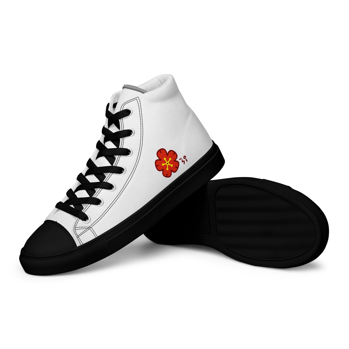 Chinese quince Men’s high top canvas shoes