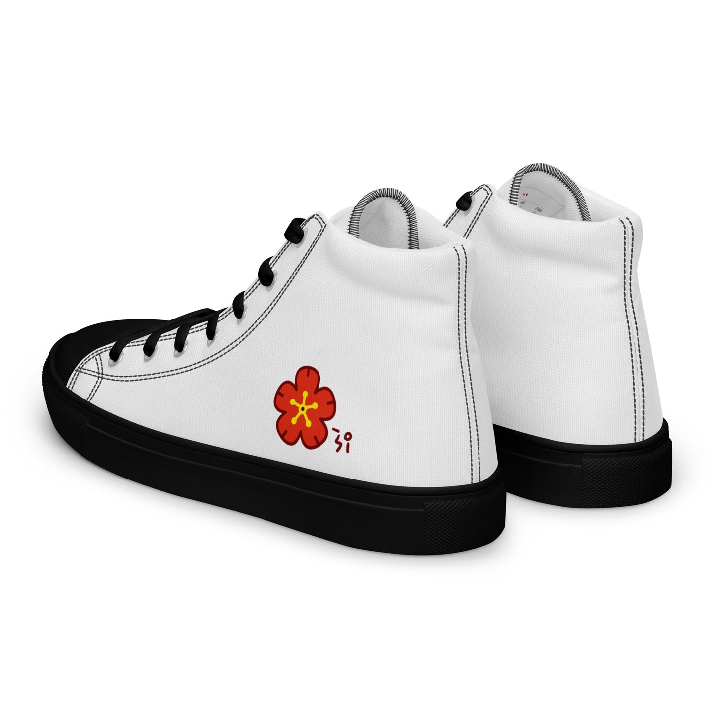 Chinese quince Men’s high top canvas shoes