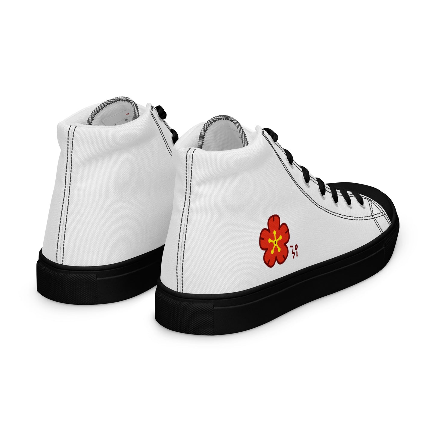 Chinese quince Men’s high top canvas shoes