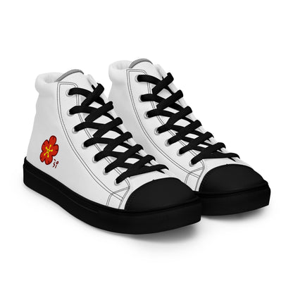 Chinese quince Men’s high top canvas shoes