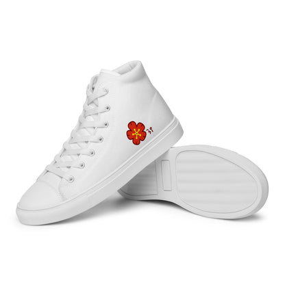 Chinese quince Men’s high top canvas shoes