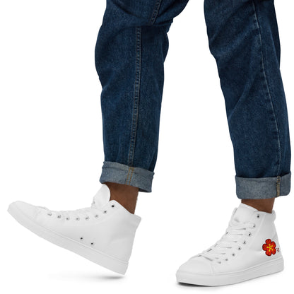 Chinese quince Men’s high top canvas shoes