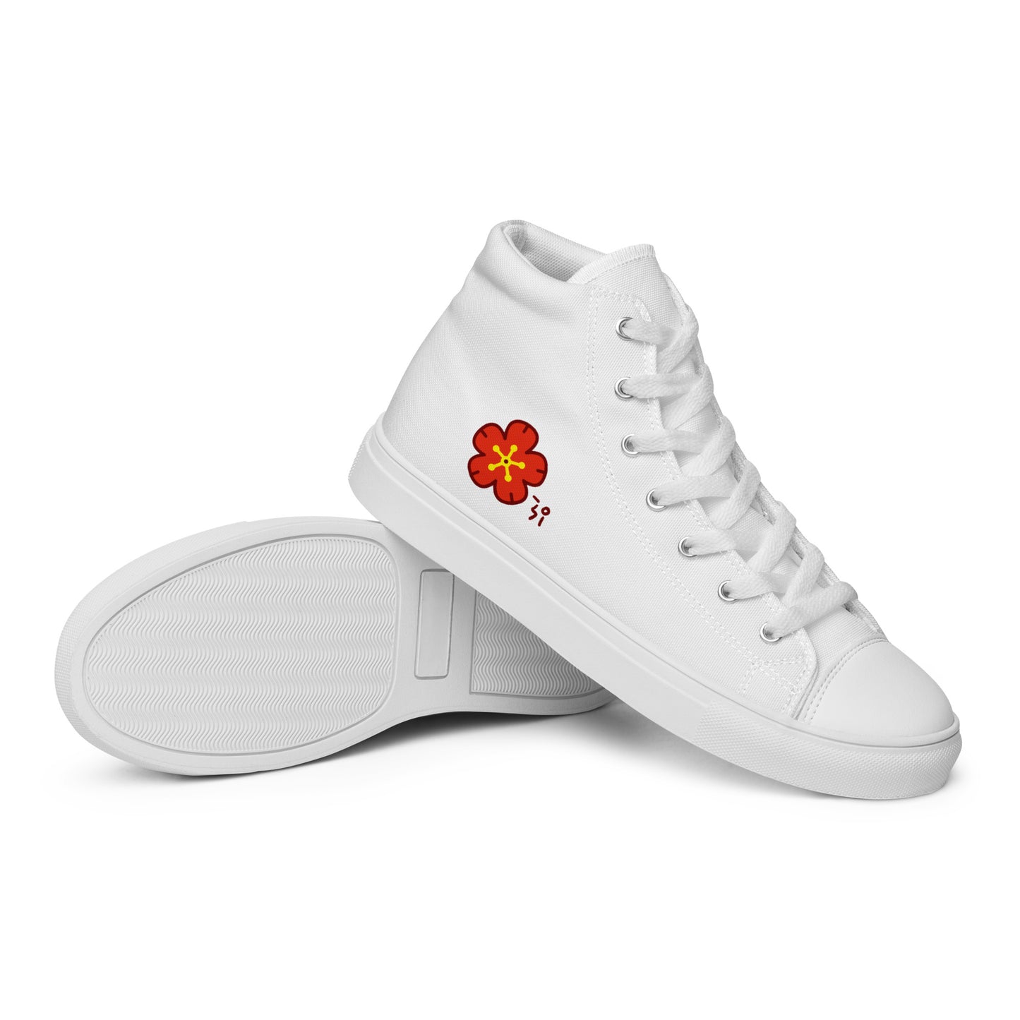 Chinese quince Men’s high top canvas shoes