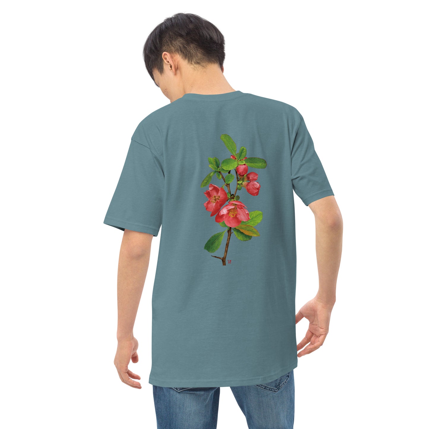 Chinese quince Men’s premium heavyweight tee