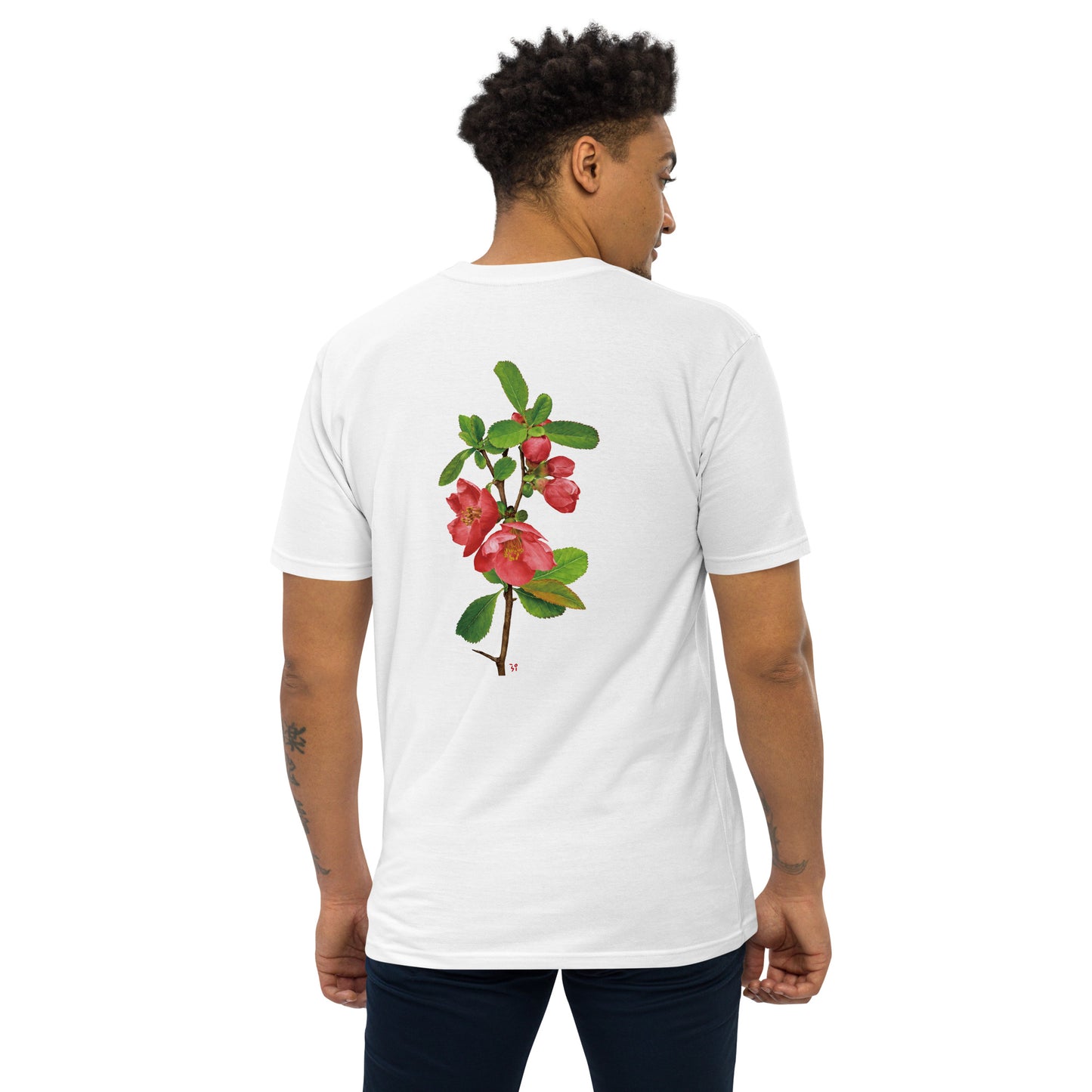 Chinese quince Men’s premium heavyweight tee