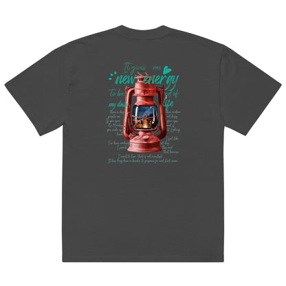 Camp lantern Oversized faded t-shirt