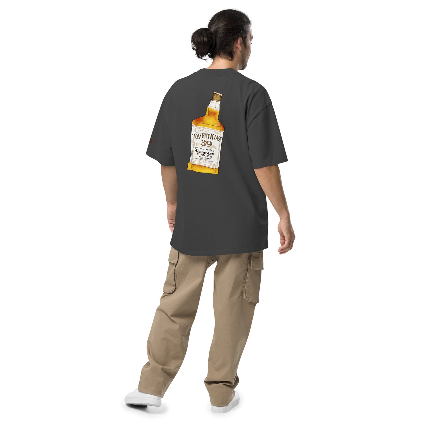 Whiskey Oversized faded t-shirt