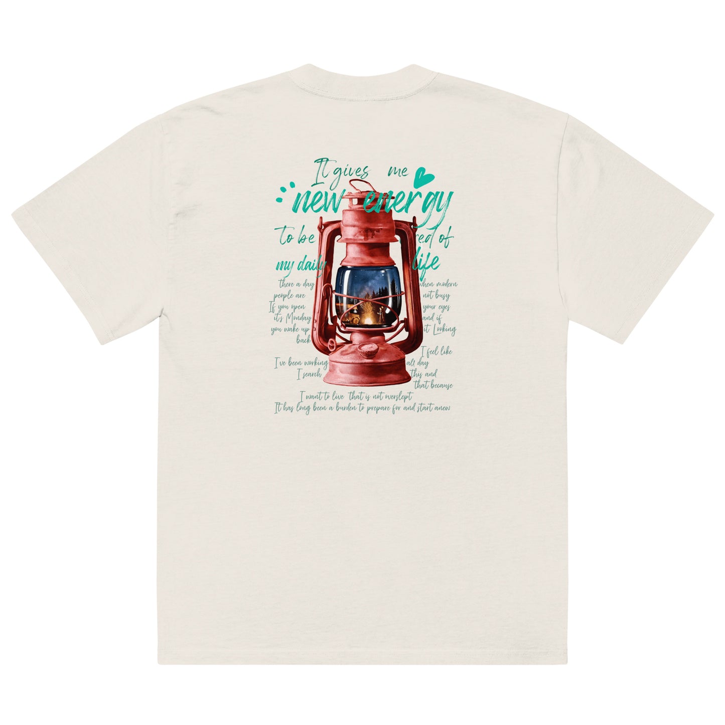 Camp lantern Oversized faded t-shirt