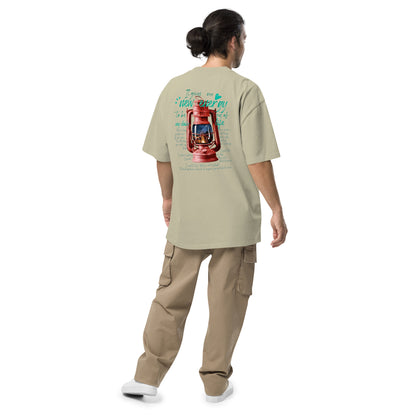 Camp lantern Oversized faded t-shirt