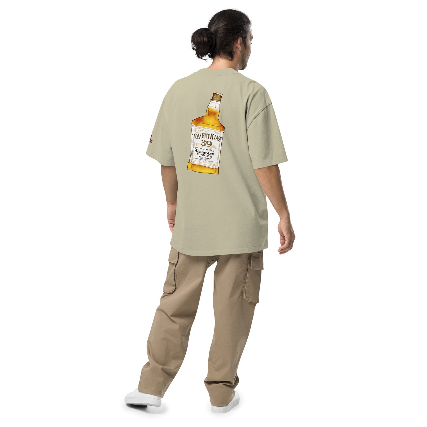 Whiskey Oversized faded t-shirt