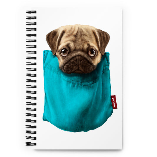 Pug Spiral notebook
